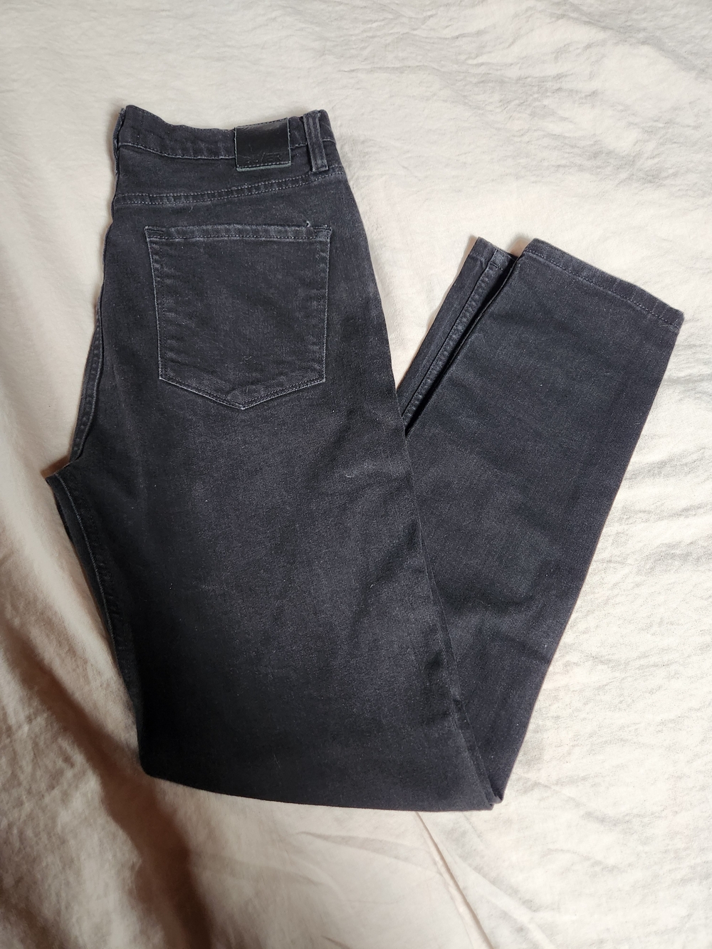 DU/ER Black Straight Leg High Waisted Jeans